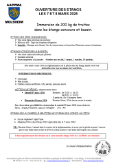 Ouverture des étangs 2017
